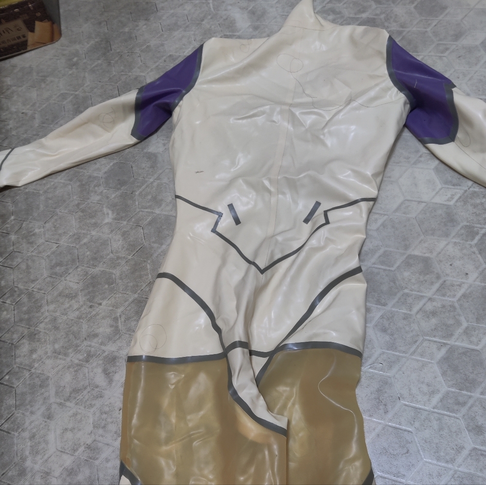 Latex Space Girl Cosplay Jumpsuit Catsuit XS - Picture 8 of 8